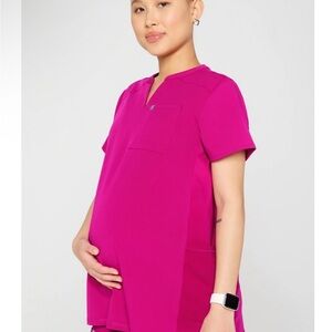 Fabletics Bright Fuchsia V-Neck Maternity Tunic